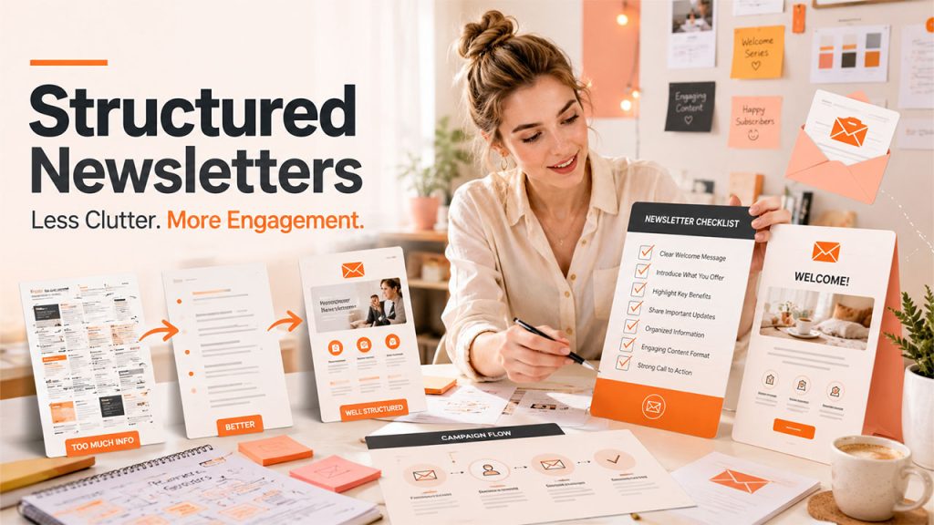 Welcome Email Template with Checklist of Newsletters