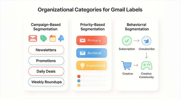 Organizational Categories for Gmail Labels 