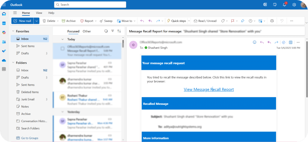 Message Call Report