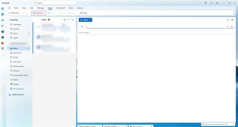 Outlook Signature in Desktop (Windows)