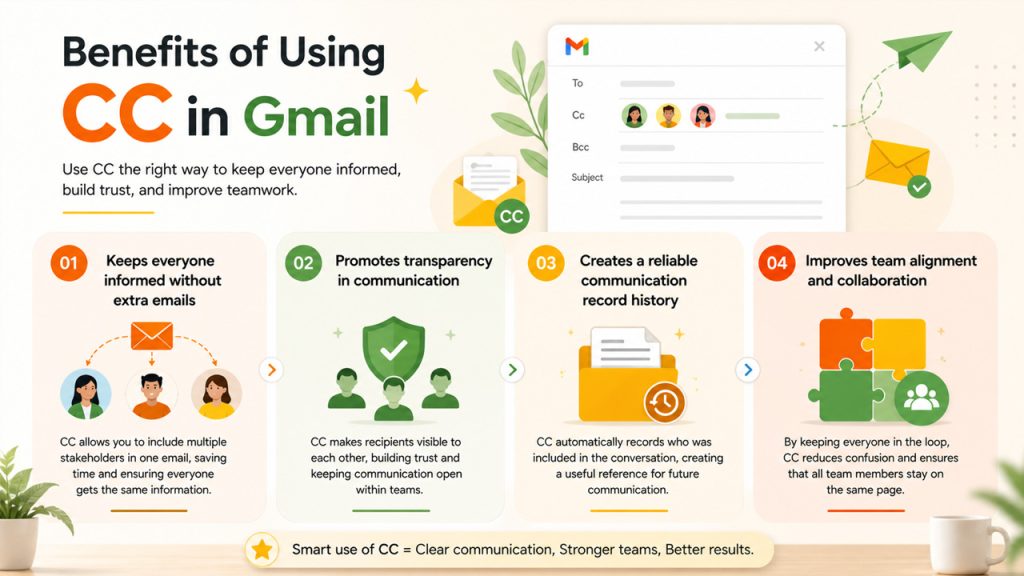 Benefits of Using CC in Gmail