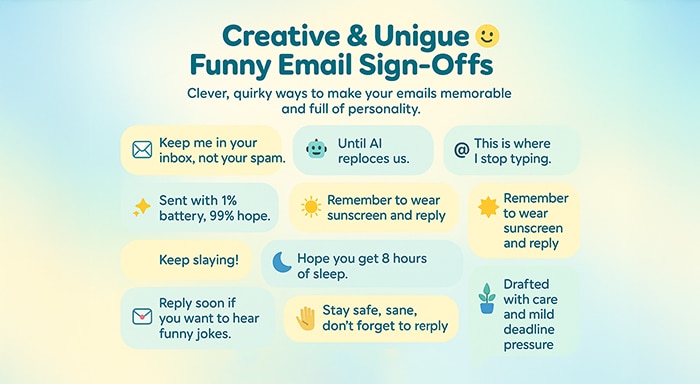 Creative & Unique Funny Email Sign-offs