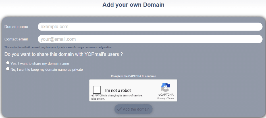 Add Your OWN Domain