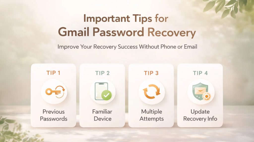 Important Tips for Gmail Password Recovery