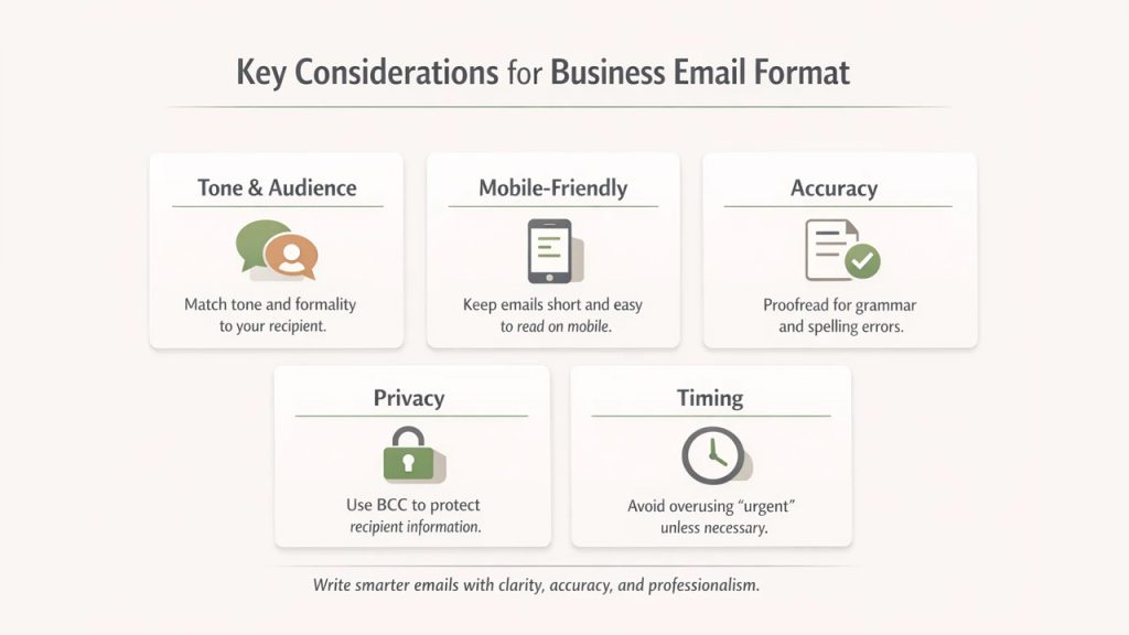Key Considerations for Business Email Format