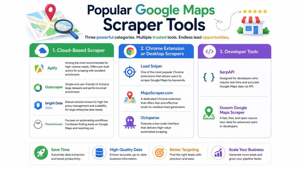 Popular Google Maps Scraper Tools