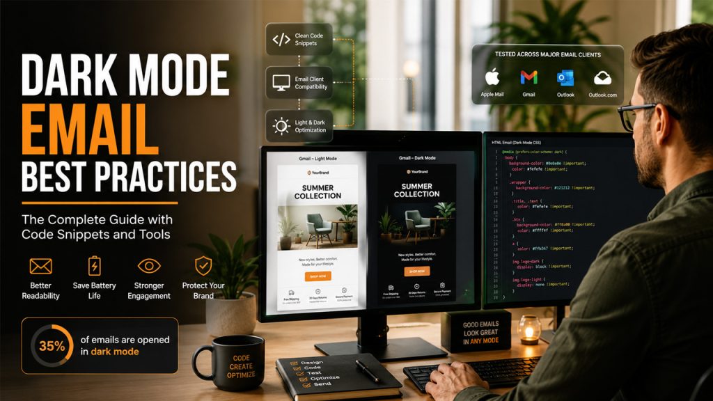 Dark Mode Email Best Practices: The Complete Guide with Code Snippets and Tools 