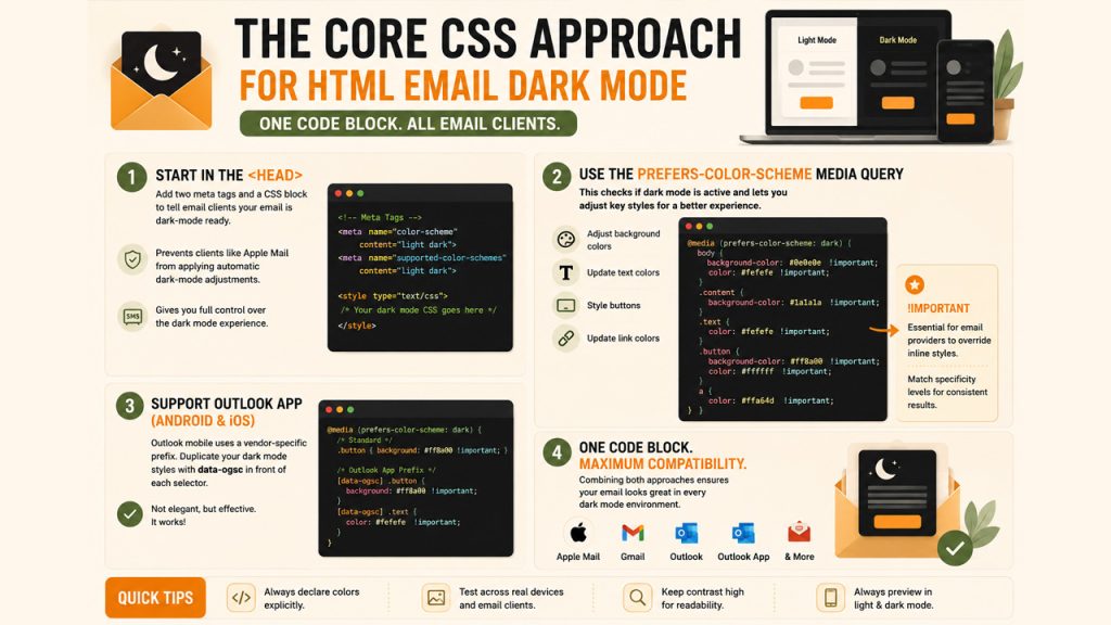 CSS Approach for HTML Email Dark Mode