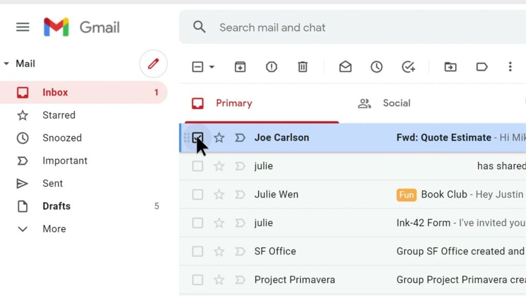 Gmail inbox