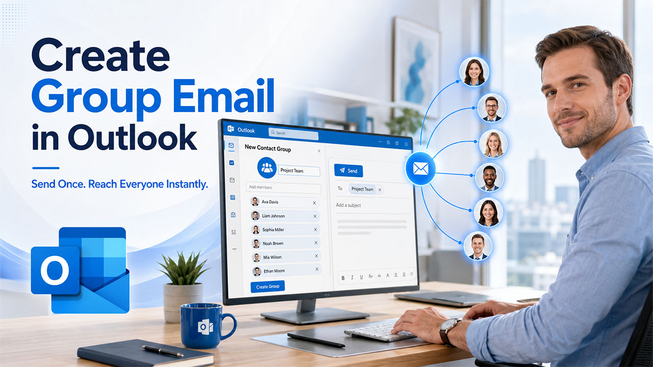 how to create a group email in outlook