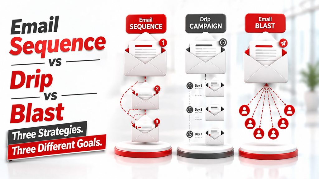 Email Sequence vs Drip Campaign vs Email Blast