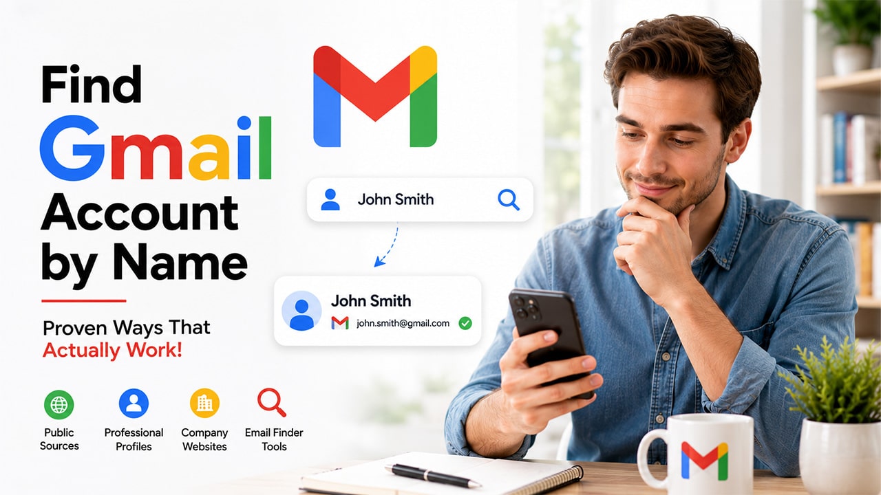 find gmail account by name