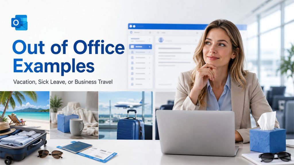 Examples of Out of Office Message in Outlook