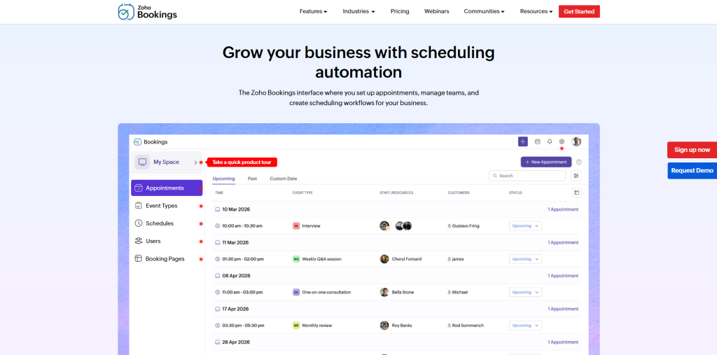 Zoho Bookings
