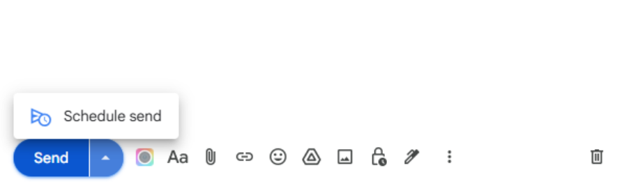 how to find email schedule button in gmail