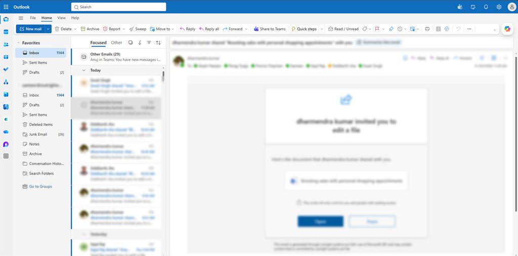 Open Outlook and look for your Gmail account in the folder list on the left