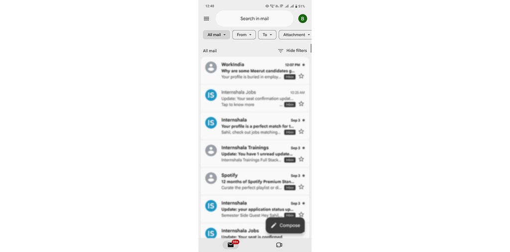 Open the Gmail app on your phone