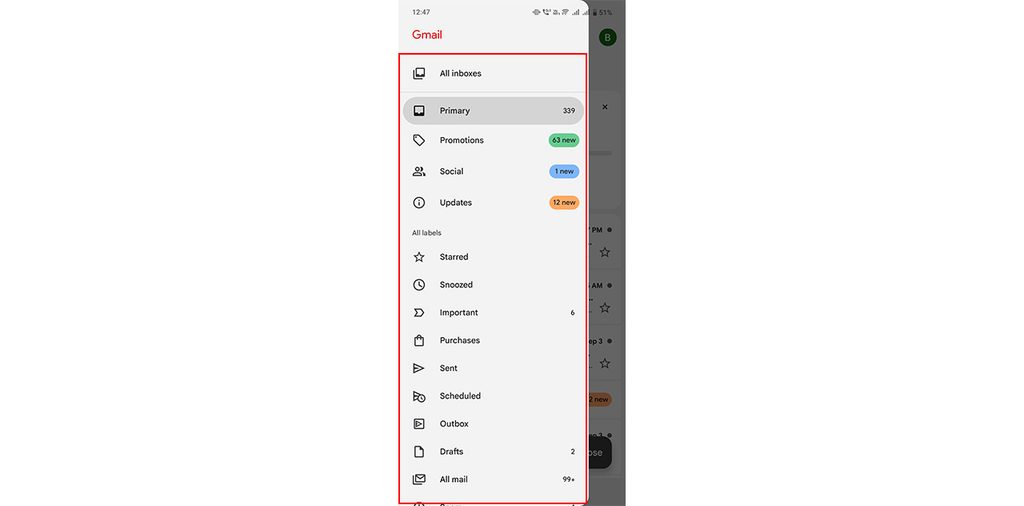 Tap the menu icon then sidebar opens