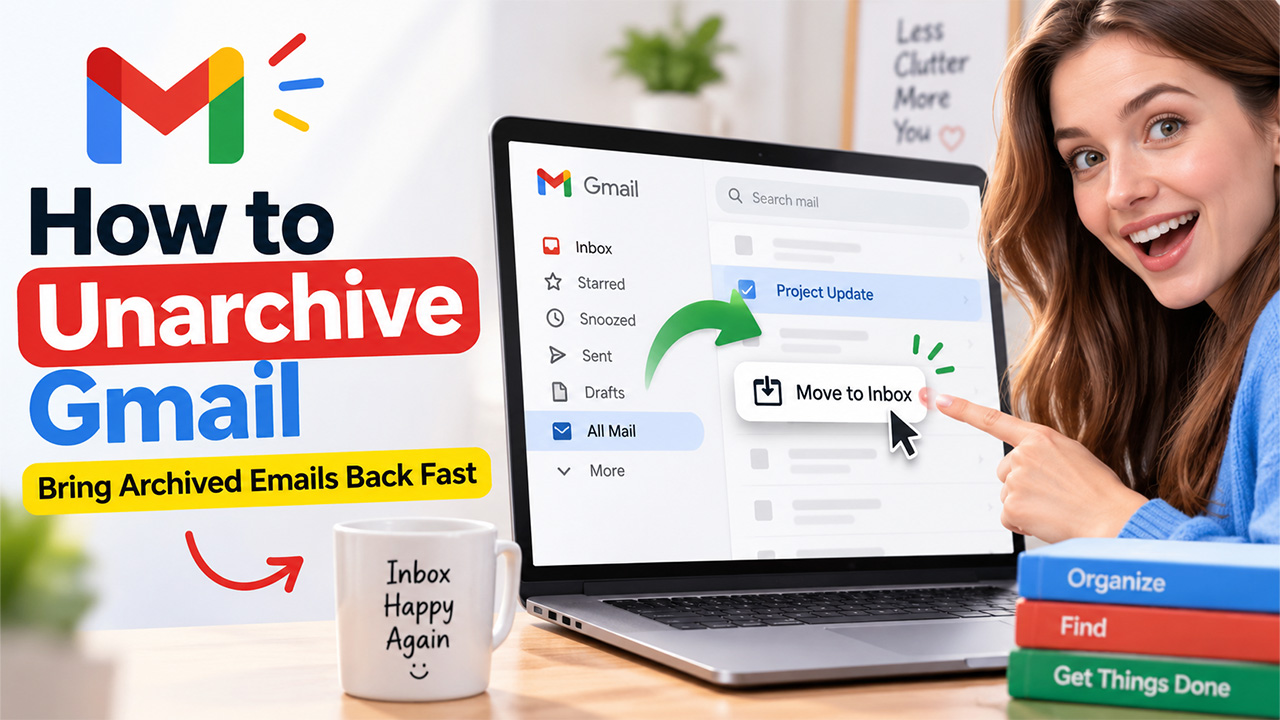 how to unarchive Gmail